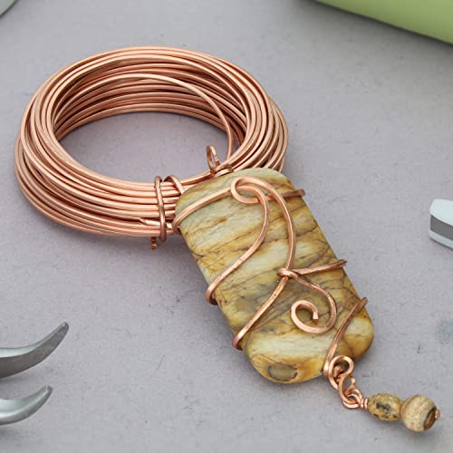 The Beadsmith Square Craft Wire - Soft Temper Beading Wire, Copper Color, 18 Gauge, 7 Yards - color: Copper, size: 18 Gauge, 7 Yard Coil