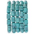Natural Blue Turquoise Cylinder Tube Beads 10x14mm 38cm/str Loose Semi Gemstone Stone Beads for Making Bracelets Necklace - color: Blue Turquoise