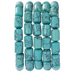 Natural Blue Turquoise Cylinder Tube Beads 10x14mm 38cm/str Loose Semi Gemstone Stone Beads for Making Bracelets Necklace - color: Blue Turquoise