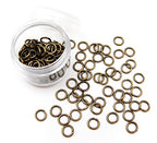 ALL in ONE 15 Gram/135pcs 6mm Antique Bronze Plated Open Jump Ring with Storage Box - color: Antique Bronze, size: 6mm