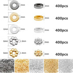 6mm Flat Round Spacer Beads, Clay Beads for Bracelets Making Kit, Heishi Polymer Flat Disc Spacer Beads for Jewelry Making, Clay Beads for Jewelry Making Gold Beads Silver (2000pcs) - color: 2000pcs