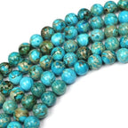 MJDCB 8mm Light Blue Imperial Jasper Gemstone Beads Round Loose Stone Bead for Jewelry Making Bracelets Necklaces - color: Light Blue Imperial Jasper, size: 8mm