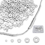14K Gold Flat Spacer Beads, Disc Spacer, Gold Plated Solid Brass Beads for DIY Bracelet, Necklace Jewelry Making - color: Silver, size: 3mm