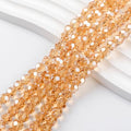 450PCS 6MM Amber Round Crystal Glass Beads for Jewelry Making - color: Amber, size: 6mm