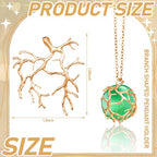 Hicarer 20 Pcs Pendant Trays for Jewelry Making Branch Shape Metal Claw Cage Pendant Holder Crystal Cage Necklace Open Bezels for DIY Necklace Jewelry Making Supplies - color: Gold