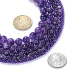 Natural Stone Beads 16mm Amethyst Beads Gemstone Round Loose Beads Crystal Energy Stone Healing Power for Jewelry Making DIY,1 Strand 15" - color: Amethyst, size: 16MM