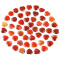 Gerrii 50 Pcs Heart Healing Stone Bulk Quartz Heart Inspirational Stones Gift for Women Love Pocket Polished Natural Energy Balancing Meditation 0.8 Inch(Red Carnelian Agate) - color: Red Carnelian Agate