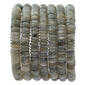 Natural Spectrolite Disk Stone Spacer Beads 6x2mm 38cm/str Flat Rondelle Loose Semi Gemstone Caps for Making Bracelets Necklace - color: Spectrolite