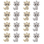 16-Pcs Crystal Jewelry Making Charms Silver Pendant Charm For Women Making Jewelry Crafts Rhinestone Charms - color: Swan-2