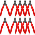Covzoe 10 Pack 170 Wire Cutters, 5 Inch Small Precision Flush Cut Pliers with Spring, Micro Diagonal Side Cut Nippers, Sharp Wire Clippers for Electronics, Jewelry Making, Zip Ties, Soft Copper Wire
