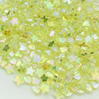 450Pcs Acrylic Beads AB Crystal Star Beads Heart Beads for Jewelry Making DIY Bead Bracelet Necklace Earrings(Lemon Yellow) - color: Lemon Yellow