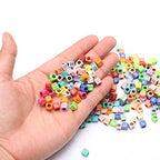 ToBeIT Acrylic Alphabet Letter A-Z Cube Beads 1000 pcs for Jewelry Making, Bracelets, Necklaces(6mm) (6 * 6color-Gold(Green)) - color: color-gold(green)