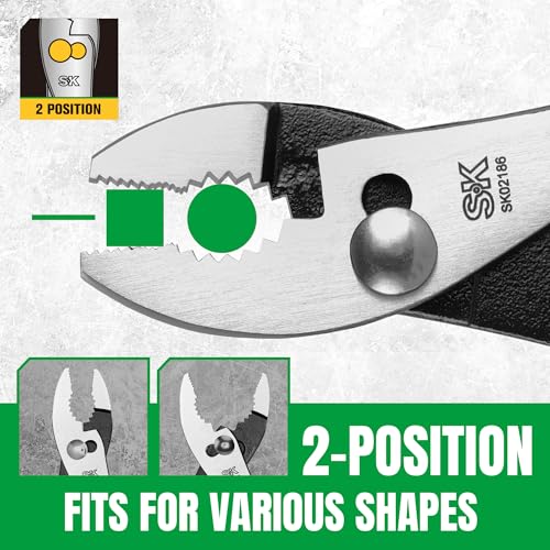 SK 6-Inch Slip Joint Pliers, High Carbon Steel, Ergonomic Anti-slip Handle for Comfortable Grip - style: 6-Inch Slip Joint Pliers