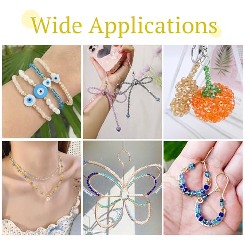 6mm Transparent Faceted Round Glass Beads Craftdady 800Pcs 10 Colors Crystal Beads Spacer Bulk Round Loose Beads Strands for DIY Crafts Earring Bracelet Necklace Jewelry Making