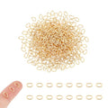 UNICRAFTALE 500Pcs 18K Gold Plated Oval Jump Rings 304 Stainless Steel 6mm Long Golden Rings for Jewelry Making DIY Craft Earring Bracelet Pendant Choker - size: 4mm