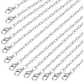 Minelife 30 Pcs Stainless Steel Necklace Chain Bulk, Jewelry Making Chains Necklace Silver Plated Chains Link Cable Chain Necklace for Jewelry Making (18Inch, 2mm) - color: Silver
