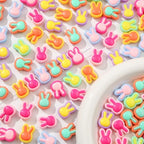 125pcs Acrylic Beads Colorful Rabbit Beads Rainbow Color Beads for Jewelry Making Handmade DIY Bracelet, Charms Keychain Craft Supplies (Rabbit) - color: rainbow rabbit