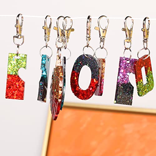 LEOBRO 60PCS Lobster Claw Clasps and Key Rings, 30PCS Keychains Clips and 30PCS Key Chain Ring, Keychain Making kit for Key Chain, Jewelry Making, Art Crafts, Silver