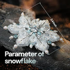 Relime Bead Embroidery Starter Kit w Step-by-Step Video Tutorials, Snowflake Craft Kit Hand Embroidery Kit with Patterns, Handmade Jewelry DIY for Adults and Kids