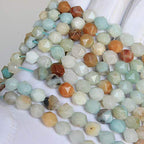 MJDCB Best Sellers Natural Stone Beads Faceted Polygon Amazonite Crystal Energy Stone Healing Power for Jewelry Making(8mm) - color: Amazonite