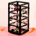 360° Rotating Jewelry Organizer Stand with 5 Layers,Acrylic Earring Holder Organizer Stand,212 Holes and 212 Grooves for Studs,Dangly Earrings,Chains,Bracelets,Necklace - color: 5-Tier,Black