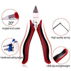 SPEEDWOX Diagonal Cutting Pliers Side Nippers 4 Inches Micro Wire Cutters Precision Plastic Nippers with Spring Mini Side Cutting Angled Head Fine Plier Professional Jewelry Making Tool - style: Triangular Head Diagonal Pliers