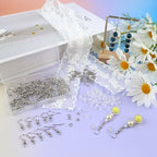 TOAOB 300pcs Earring Hooks Kits Silvery Grey French Ear Wires with Ball and Coil 18mm Fish Hook Earring Making Supplies with Jump Rings and Clear Silicone Ear Backs for DIY Jewelry Findings - color: Silvery grey