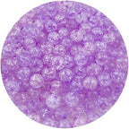 400pcs 8mm Acrylic Crackle Beads - Round Crystal Acrylic Craft Beads with Hole for Jewelry Making - Purple - color: 23-light purple, size: 8MM