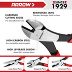 ARROW 3PCS Pliers Set, 8" Needle Nose Pliers, 7" Diagonal Plier, 8" Linesman with Non-slip Handle, Premium Carbon Steel, High Leverage Design - style: 8" Needle Nose/7" Diagonal/8" Linesman