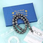 Natural Stone Beads Round Genuine Real Stone Beading Strand Loose Gemstones DIY Smooth Bead for Bracelet Necklace Earrings Jewelry Making (Black Larvikite, 10mm 36 Pieces) - color: Black Larvikite, size: 10mm 36pcs