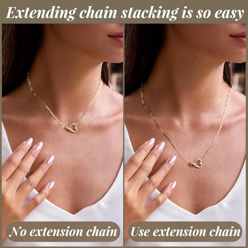 4pcs Gold Extension Chain Set for Women for Necklace, Anklet Waist, Bracelet, Extension Chain, Layering Extension for Jewelry Making - color: gold C