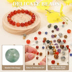 PATIKIL 6mm Indian Agate Beads, 200 Pcs Round Natural Gemstone Beads Smooth Stone Beads Turquoise Genuine Stone Beads for Bracelet Necklace Jewelry Making DIY - color: Indian Agate, size: 6mm