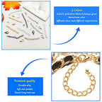 750Pcs Chain Extender Set for Jewelry Making,Necklace Bracelet Chain Extender Chains Extension Tails with Lobster Claw Clasps and Open Jump Ring for Necklaces Bracelet,Anklets,Jewelry Making Supplies - color: 750pcs Gold,Silver,KC gold,white K,Antique gre