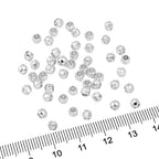 BEADIA Silver Plated Laser Round Spacer Beads 4x4mm 50pcs for Jewelry Making Findings Non Tarnish - color: Silver, size: 4mm Laser