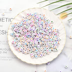 800Pcs Square Number & Heart Beads, 6x6mm Acrylic Beads for Friendship Bracelets - color: Number and Heart Beads