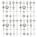 WOCRAFT 60pcs Antique Silver Cross Bracelet Charms for Jewelry Making Sets DIY Necklace Bracelet Keychain Crafting Charms Kit Craft Supplies (SN905) - color: Antique Silver, size: Cross Charms