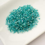 John Bead 25g Cylin Beads Transparent Teal Caribbean AB 11/0 Glass Cylindrical Seed Beads for Jewelry Bracelets Necklaces Earrings Making Embroidery - color: Transparent Teal Caribbean AB