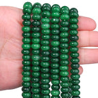 Songxi 5x8mm Natural Canada Green Stone Rondelle Beads, 75PCS Spacer Round Loose Abacus Beads for Jewelry Making, Gemstone for Bracelet Necklace Earrings, Arts and Crafts - color: Canada Green