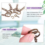 Swpeet 450Pcs 4/5" 20mm Bronze Key Chain Rings Kit, Including 150Pcs Keychain Rings with Chain and 150Pcs Jump Ring with 150Pcs Screw Eye Pins Bulk for Jewelry Findings Making (20mm, Bronze) - color: Bronze, size: 20mm