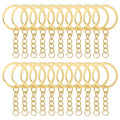 20Pcs Keychain Key Ring with Chain Bulk Split Key Chain,1.1 Inch Key Chains Parts with Open Jump Ring Connector for Jewelry Making Crafts (Gold) - color: 20Pcs Gold