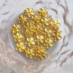 Xeahung 20 Pcs Double Sided Flower Charms Bulk for Jewelry Making Gold Flower Pendant for Bracelet Necklace Earrings Keychain DIY Crafts Crafting Christmas Birthday Gifts - color: Gold