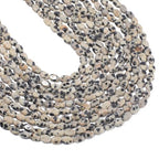 70pcs Natural Dalmatian Stone Beads，4x6mm Egg Shape Loose Gemstone Beads for Jewelry Making Design Earring Necklace - color: rondelle