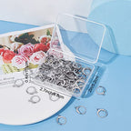 SUNNYCLUE 1 Box 80Pcs Huggie Hoop 15mm Round Leverback Earring Hooks Stainless Steel Lever Backs Hinged Huggie Hoops with Loops Earwires Leverbacks Ear Wires for Jewelry Making DIY Earrings Findings - color: 80pcs Stainless Steel Round Leverbacks