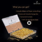 BEADNOVA 8mm Open Jump Rings Gold Jump Rings for Jewelry Making and Keychains (900Pcs) - color: 900pcs, size: 8mm