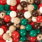 100 Pcs 11.5-12mm Bubblegum Beads Opaque Acrylic Chunky Loose Spacer Round Focal Beads for Jewelry Making Bracelet Necklace Keychain Craft Art Making,Hole:1.8mm,Antique White - color: Antique White