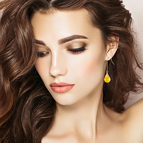 50pcs 2 Sizes Hypoallergenic Long Earwire Hooks Stainless Steel Earring Hooks with Vertical Hanging Loop and 50pcs Earring Safety Backs for DIY Jewelry Making Findings - color: Golden