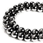 100pcs 10mm Black Hematite Beads Natural Gemstone Beads Round Loose Beads for Jewelry Making - color: Black Hematite, size: 10mm