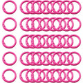 Carabiner Clip 48Pcs Rose Metal Key Ring Clip Circle Keychain Rings Bulk Spring O Ring Round Cute Carabiner Spring Snap Hook Key Chain Clips for DIY Keychain Bag Charm Handbag Purse Dog - color: Rose