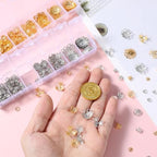 816Pcs Bead Caps, Antique Gold and Silver Metal Alloy Flower Spacer Bead End Caps, 7 Styles for DIY Jewelry Making Supplies