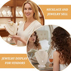 2 Pcs Jewelry Display Set Necklace Mannequin Bust T Bar Bracelet Holder for Earring Necklace Ring Display